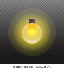 Electric lamp. Isolated on a transparent background. Vector illustration.