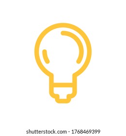 Electric lamp light bulb vector icon. Idea symbol.