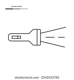 Electric Lamp Line Icon Vector Design.