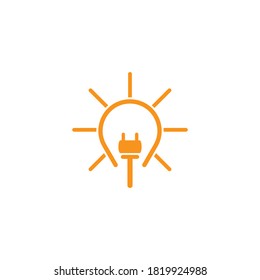 Diseño de iconos de la plantilla de logotipo de la lámpara eléctrica