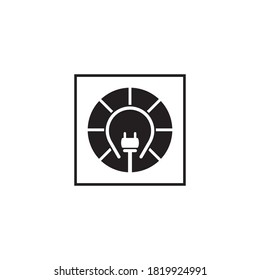 Electric Lamp logo template icon design