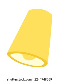 Electric lamp shade flat icon Decorative illuminate. Vector illustration