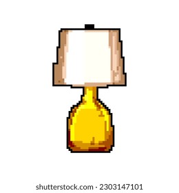 electric lamp table game pixel art retro vector. bit electric lamp table. old vintage illustration