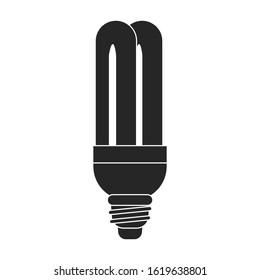 Electric lamp vector icon.Black vector icon isolated on white background electric lamp.
