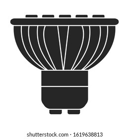 Electric lamp vector icon.Black vector icon isolated on white background electric lamp.