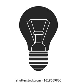 Electric lamp vector icon.Black vector icon isolated on white background electric lamp.