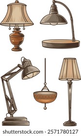 Electric lamps, chandeliers and light bulbs