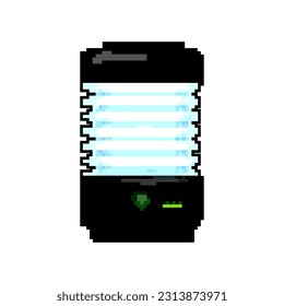 electric lantern camp lamp game pixel art retro vector. bit electric lantern camp lamp. old vintage illustration