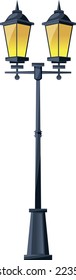 Electric lantern post. Outdoor light. Street lamp