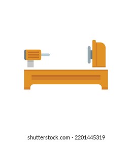 Electric lathe icon. Flat illustration of Electric lathe vector icon isolated on white background