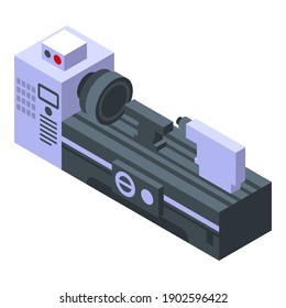 Electric lathe icon. Isometric of electric lathe vector icon for web design isolated on white background