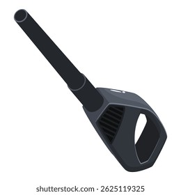 Electric leaf blower blowing away leaves and garden debris, creating air flow for cleaning outdoor spaces