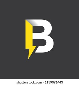 Electric Letter B Logo Icon Symbol Stock Vector (Royalty Free) 1139091443