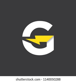 electric letter g logo, icon, symbol
