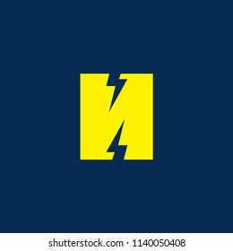 electric letter h logo, icon, symbol