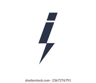I símbolos de elementos del logotipo de la letra eléctrica