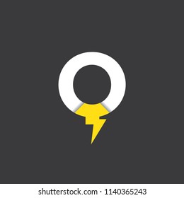 electric letter o logo, icon, symbol