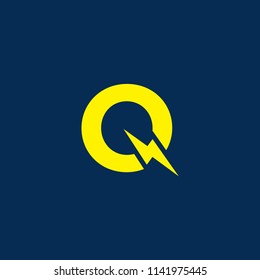 electric letter q logo, icon, symbol