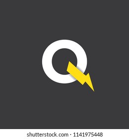 electric letter q logo, icon, symbol