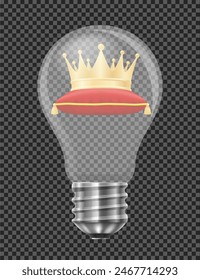 electric light bulb abstract concept vector illustration isolated on white background