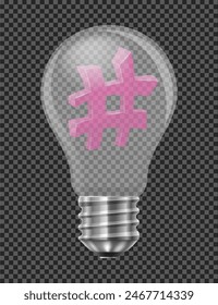 Ilustración vectorial de concepto abstracto de la bombilla eléctrica aislada sobre fondo blanco