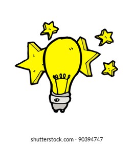 caricatura de bombilla eléctrica
