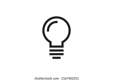 Electric light bulb icon. Electricity lamp symbol. Vector illumination sign design.