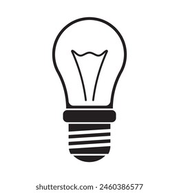 Electric light bulb icon. Vector illustration