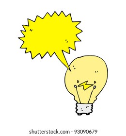 electric light bulb lighting up