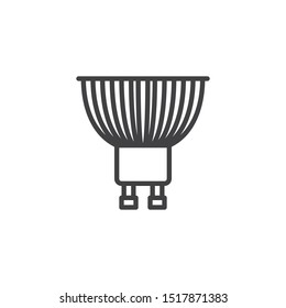 Electric Light bulb line icon. linear style sign for mobile concept and web design. Lamp outline vector icon. Symbol, logo illustration. Vector graphics
