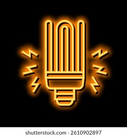 electric light bulb neon light sign vector. electric light bulb illustration