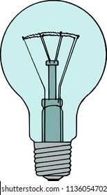 electric light bulb on white background
