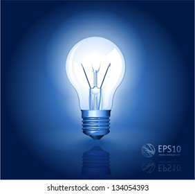 Electric light bulb vector abstract.
