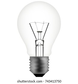 Electric light bulb, vector illustration on white background
