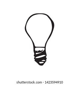 electric light bulb vector sketch