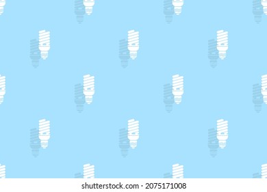Electric light bulbs seamless pattern. Background on the theme of electric lamps.