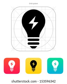 Electric light icon on white background. Vector illustration.