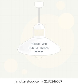 Electric light. Pendant lamp. Poster template. Vector