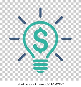 Electric Light Price icon. Vector pictogram style is a flat symbol, color, chess transparent background. Designed for software and web interface toolbars and menus.