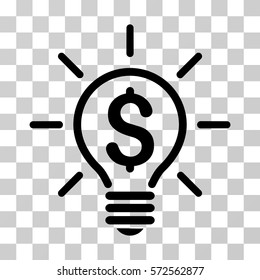 Electric Light Price icon. Vector illustration style is flat iconic symbol, black color, transparent background. Designed for web and software interfaces.