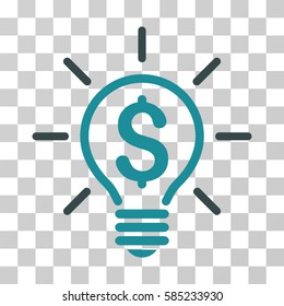Electric Light Price icon. Vector illustration style is flat iconic bicolor symbol, soft blue colors, transparent background. Designed for web and software interfaces.