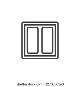 Electric light switch outline icon. linear style sign for mobile concept and web design. Power switch simple line vector icon. Symbol, logo illustration. Pixel perfect vector graphics