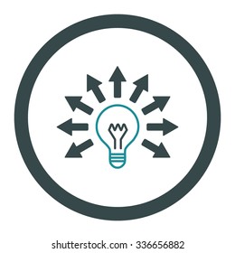 Electric Light vector icon. Style is bicolor flat rounded symbol, soft blue colors, rounded angles, white background.