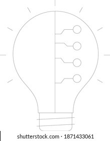 bombilla eléctrica. Icono de vector 