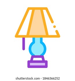 Electric Lighting Lamp Icon Vector. Outline Electric Lighting Lamp Sign. Isolated Contour Symbol Illustration