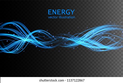Electric lighting transparent effect. Abstract vector illustration