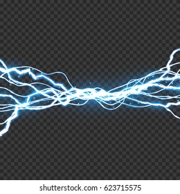 Electric lightning bolt. Energy effect illustration