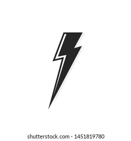 Electric lightning bolt logo design. Thunder icon. Modern flat style vector illustration.