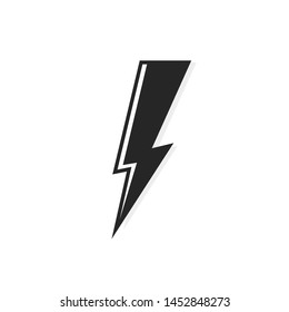 Electric lightning bolt logo design. Thunder icon. Modern flat style vector illustration.