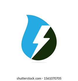 Electric lightning bolt logo design. Thunder icon. Modern flat style vector illustration	